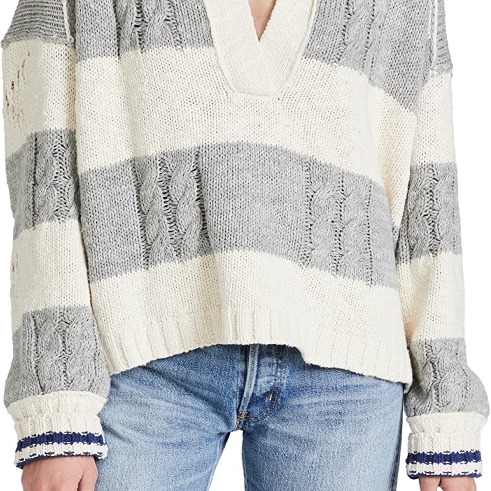 ๐ฏ๐น Free People ~ Pembrook Sweater in Ivory Combo - Picture 7 of 13